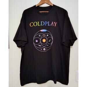 Coldplay Music Of The Spheres Tour LIVE 2022  T-Shirt Concert Band Tee SZ XXL